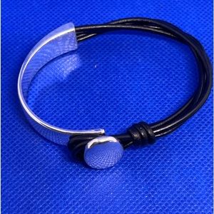 Metal & Leather Bracelet